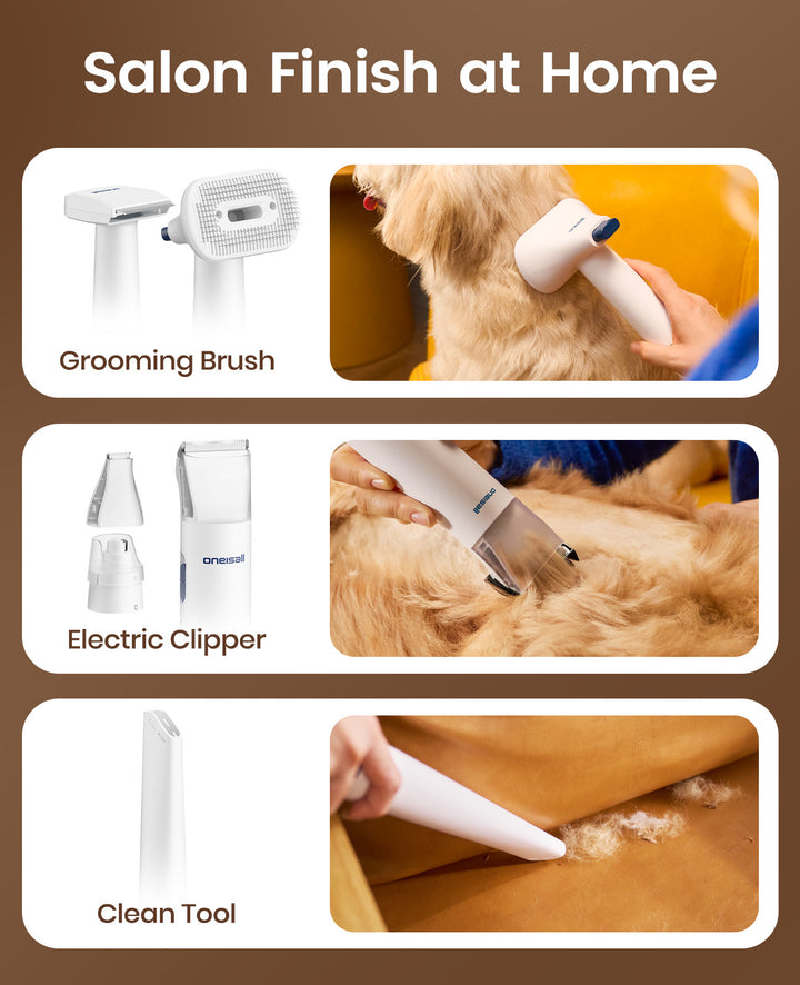 Oneisall Cozy SE2 6-in-1 Dog Grooming Vacuum Kit