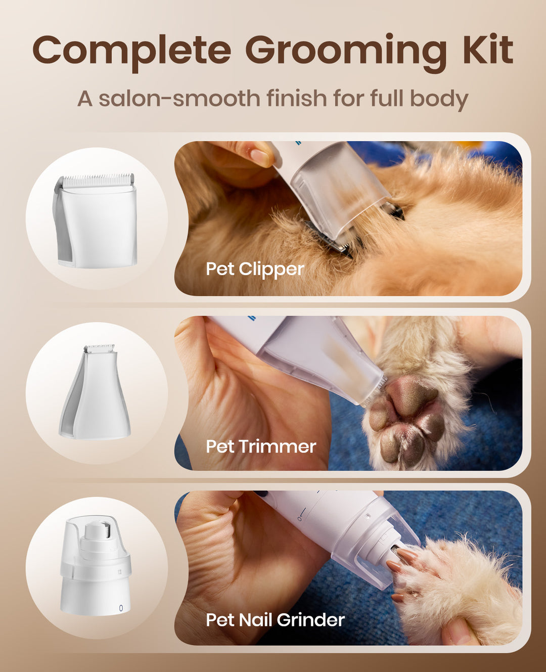 Oneisall Cozy SE2 6-in-1 Dog Grooming Vacuum Kit