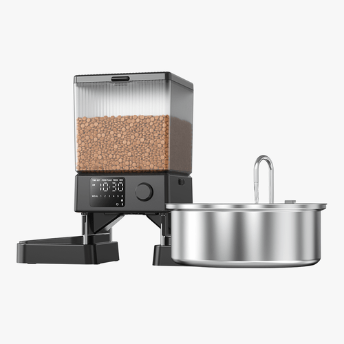 Oneisall 5L Automatic Cat Feeder Basic & 7L Corded Water Fountain Set