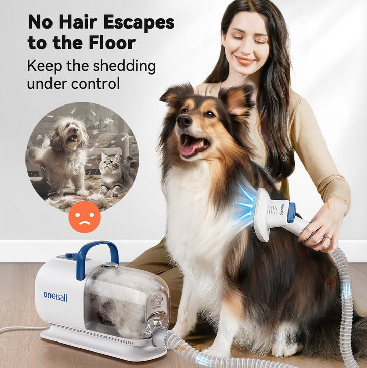 oneisall cozy c1 8 in 1 pet grooming vacuum dryer kit